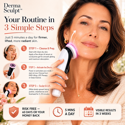 Derma Sculpt Pro 7 - Renewal Kit (Device + Serum + Rose Quartz Roller)